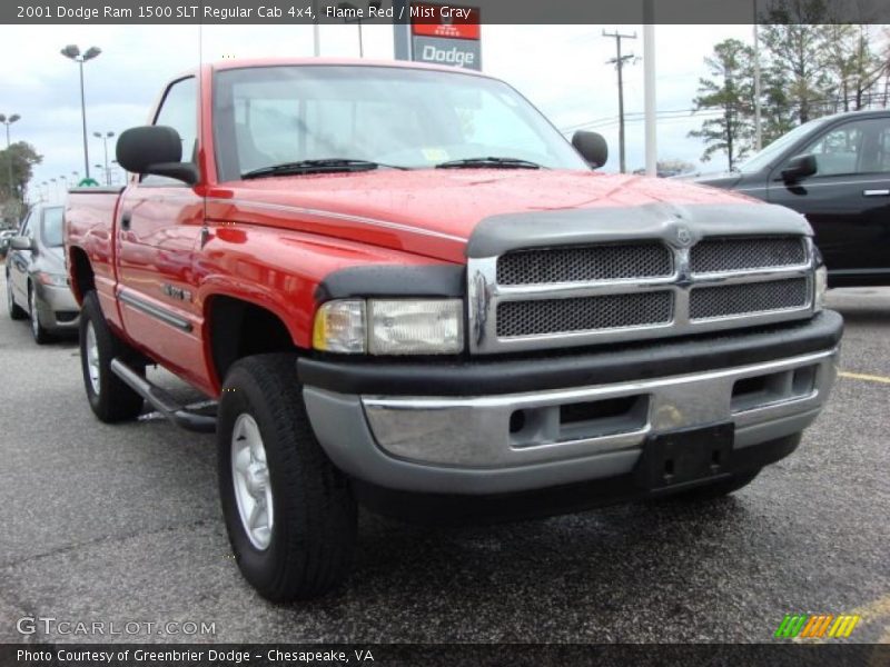 Flame Red / Mist Gray 2001 Dodge Ram 1500 SLT Regular Cab 4x4