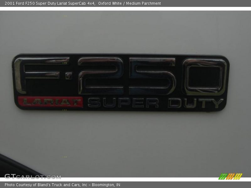 Oxford White / Medium Parchment 2001 Ford F250 Super Duty Lariat SuperCab 4x4