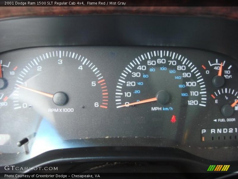 Flame Red / Mist Gray 2001 Dodge Ram 1500 SLT Regular Cab 4x4