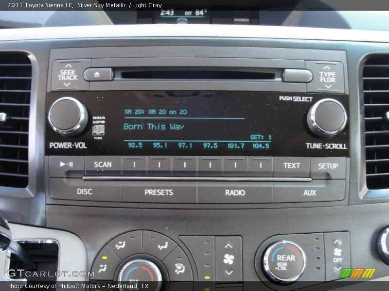 Silver Sky Metallic / Light Gray 2011 Toyota Sienna LE