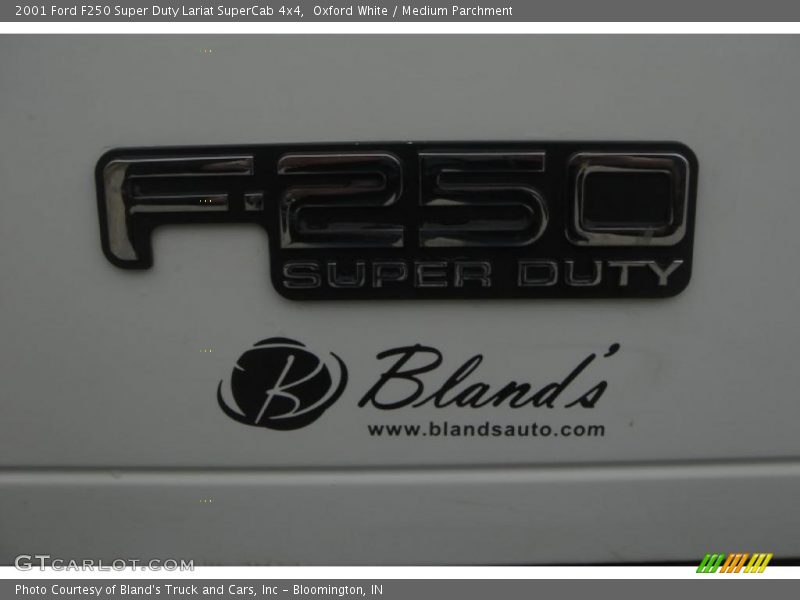 Oxford White / Medium Parchment 2001 Ford F250 Super Duty Lariat SuperCab 4x4