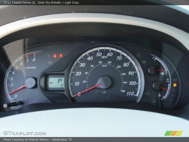 Silver Sky Metallic / Light Gray 2011 Toyota Sienna LE