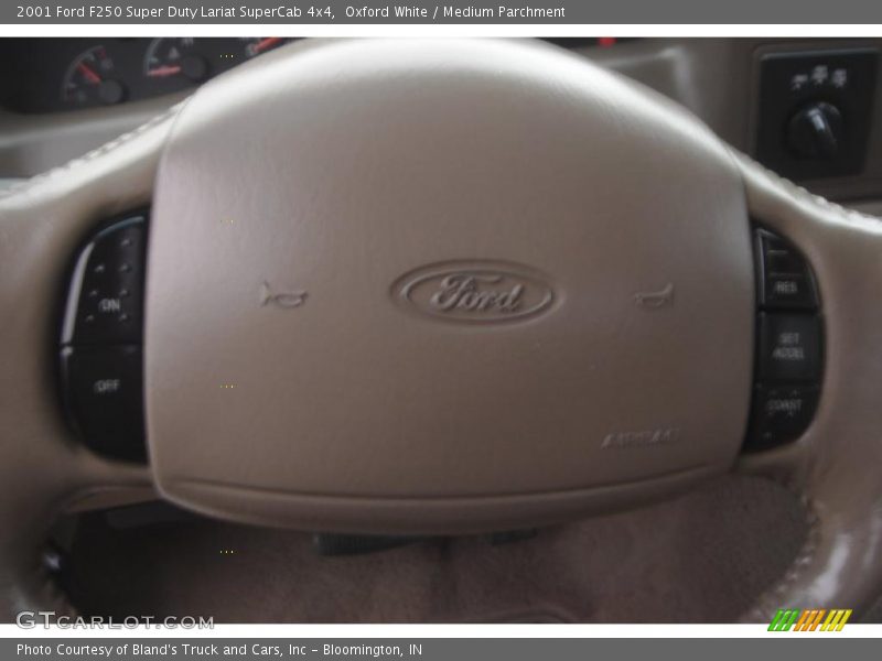 Oxford White / Medium Parchment 2001 Ford F250 Super Duty Lariat SuperCab 4x4
