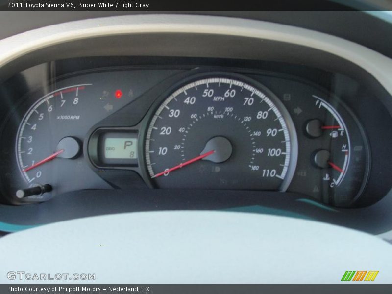  2011 Sienna V6 V6 Gauges
