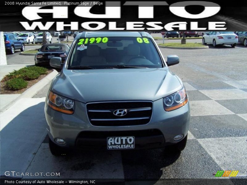 Platinum Sage / Beige 2008 Hyundai Santa Fe Limited