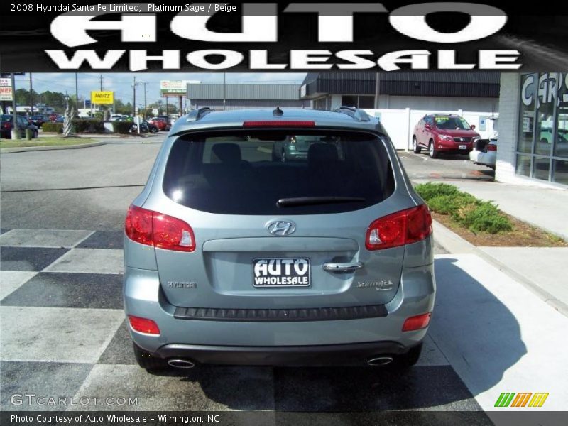 Platinum Sage / Beige 2008 Hyundai Santa Fe Limited
