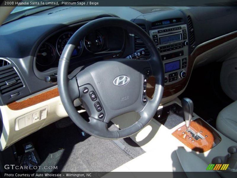 Platinum Sage / Beige 2008 Hyundai Santa Fe Limited