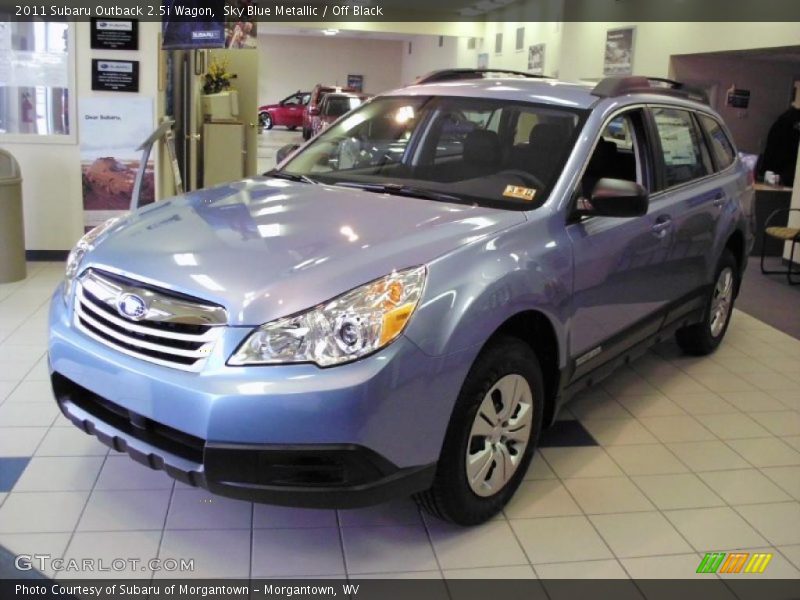 Sky Blue Metallic / Off Black 2011 Subaru Outback 2.5i Wagon