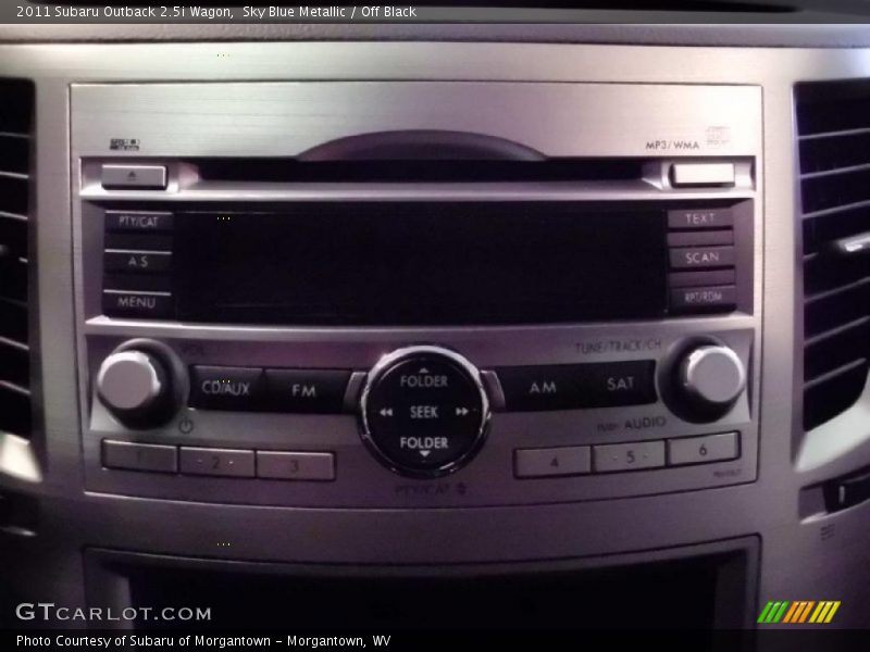 Sky Blue Metallic / Off Black 2011 Subaru Outback 2.5i Wagon