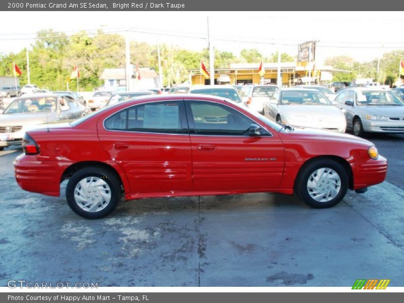 Bright Red / Dark Taupe 2000 Pontiac Grand Am SE Sedan