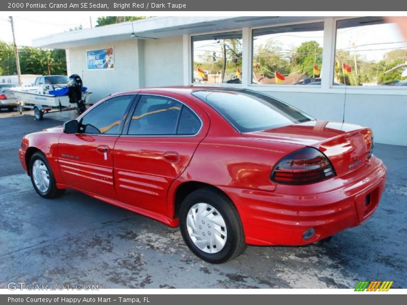 Bright Red / Dark Taupe 2000 Pontiac Grand Am SE Sedan