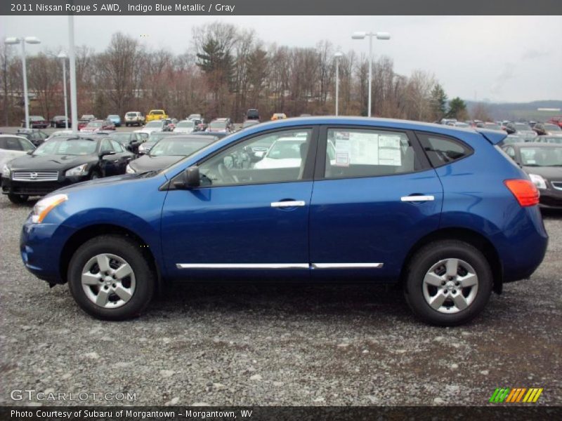 Indigo Blue Metallic / Gray 2011 Nissan Rogue S AWD