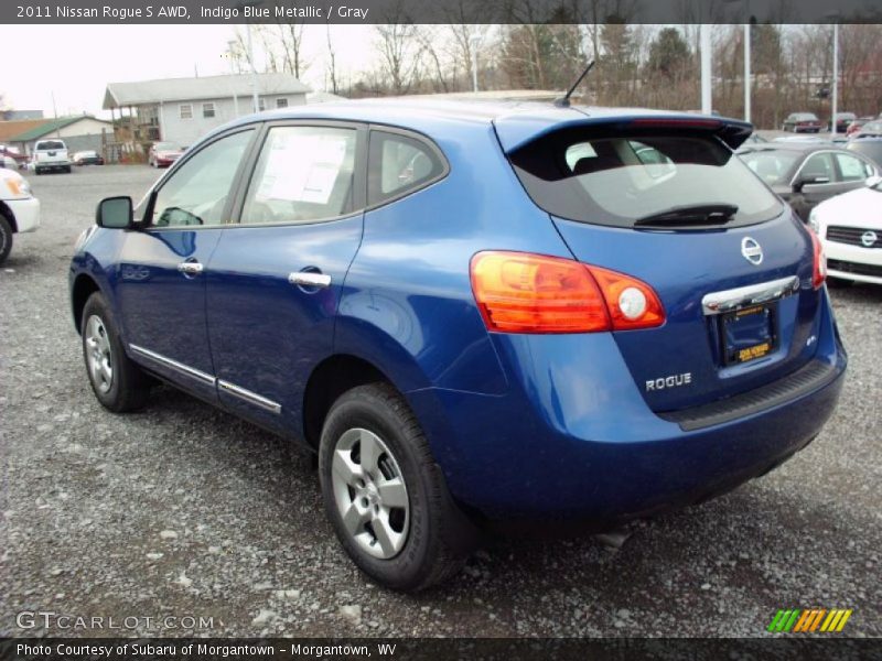 Indigo Blue Metallic / Gray 2011 Nissan Rogue S AWD