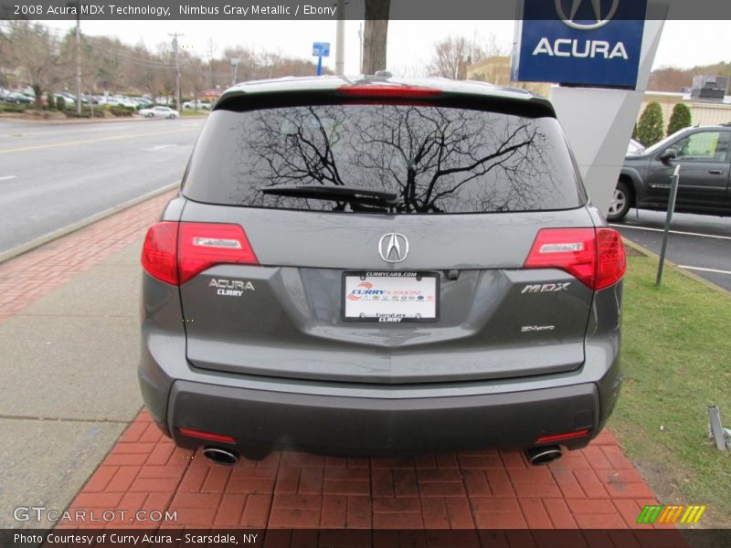 Nimbus Gray Metallic / Ebony 2008 Acura MDX Technology