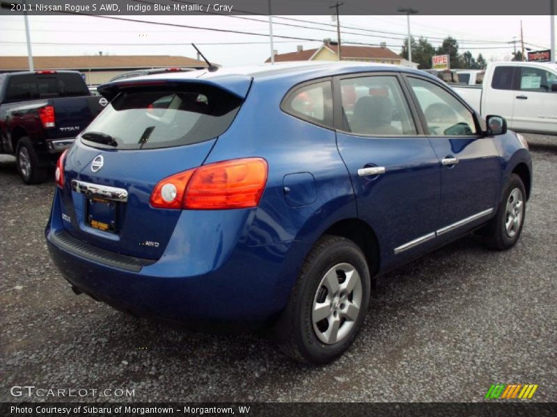 Indigo Blue Metallic / Gray 2011 Nissan Rogue S AWD