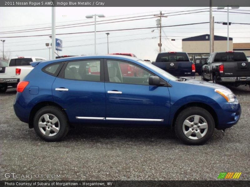 Indigo Blue Metallic / Gray 2011 Nissan Rogue S AWD
