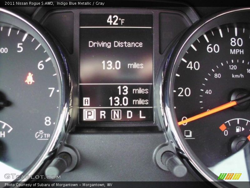 Indigo Blue Metallic / Gray 2011 Nissan Rogue S AWD