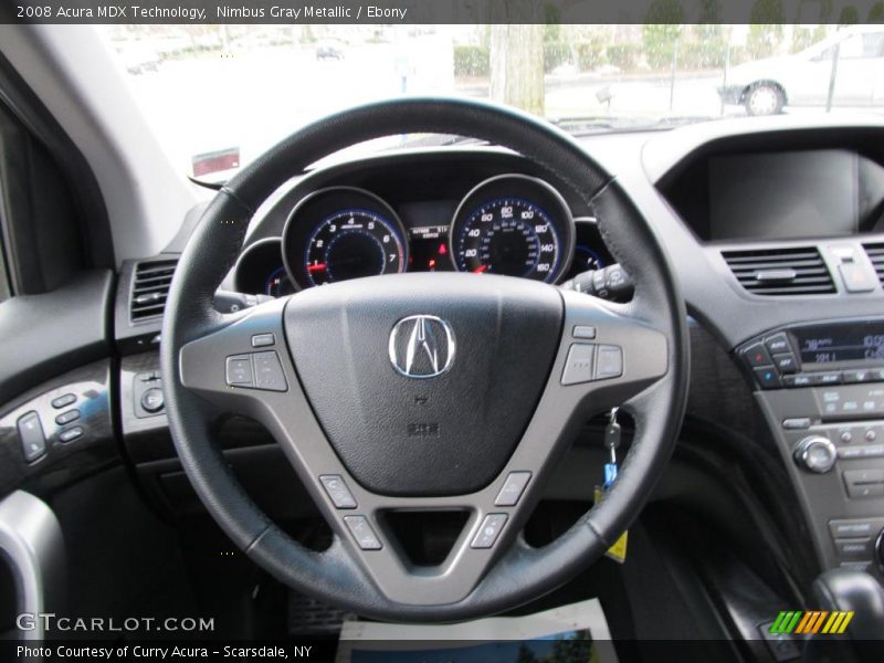 Nimbus Gray Metallic / Ebony 2008 Acura MDX Technology