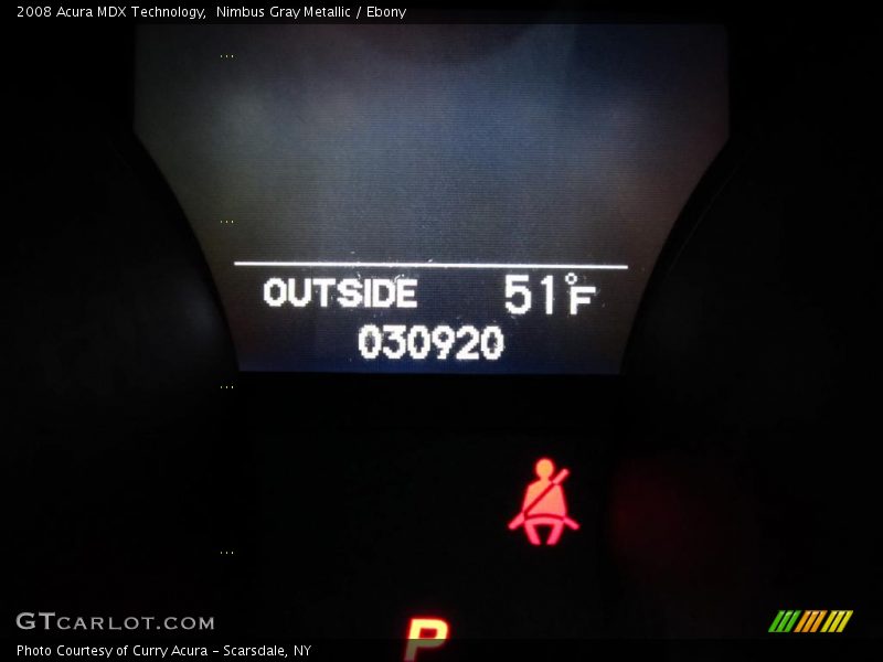 Nimbus Gray Metallic / Ebony 2008 Acura MDX Technology
