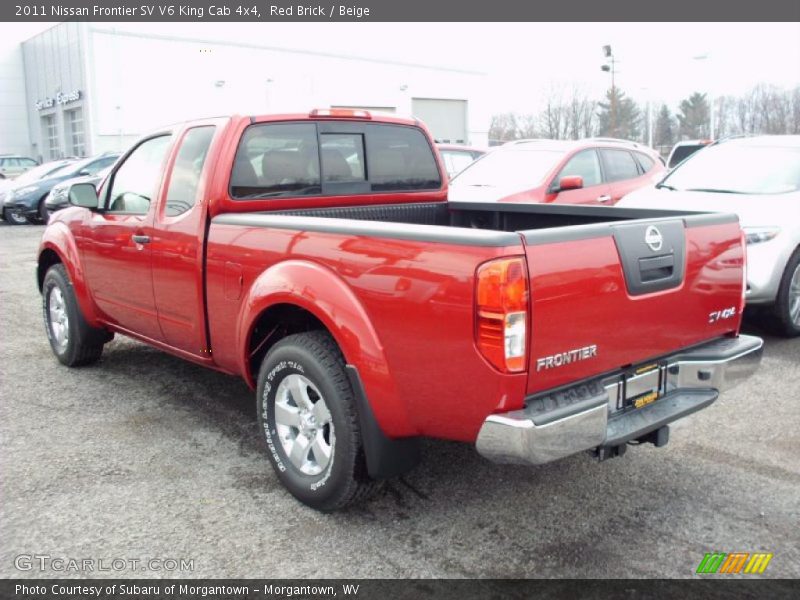 Red Brick / Beige 2011 Nissan Frontier SV V6 King Cab 4x4