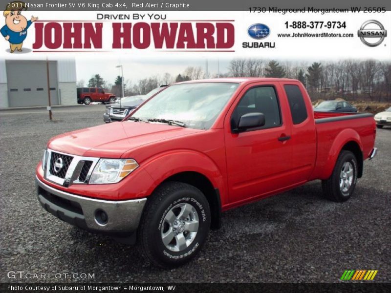 Red Alert / Graphite 2011 Nissan Frontier SV V6 King Cab 4x4