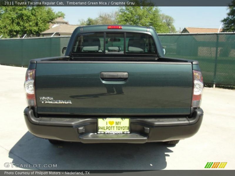 Timberland Green Mica / Graphite Gray 2011 Toyota Tacoma Regular Cab