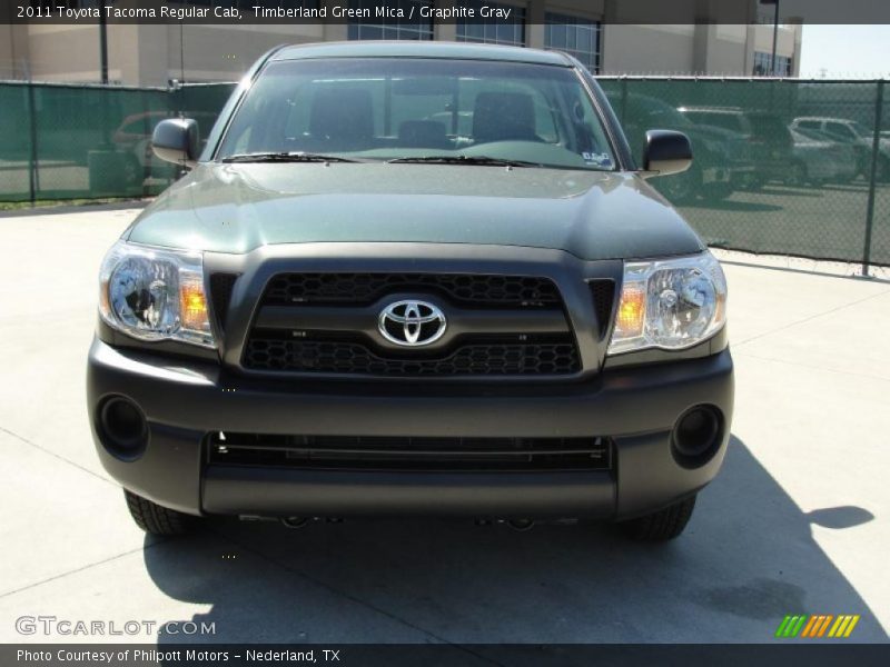 Timberland Green Mica / Graphite Gray 2011 Toyota Tacoma Regular Cab