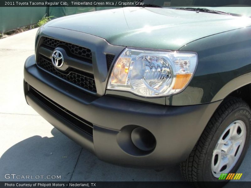 Timberland Green Mica / Graphite Gray 2011 Toyota Tacoma Regular Cab