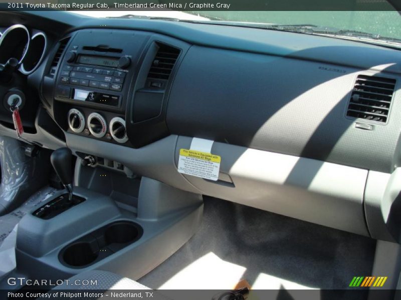 Timberland Green Mica / Graphite Gray 2011 Toyota Tacoma Regular Cab