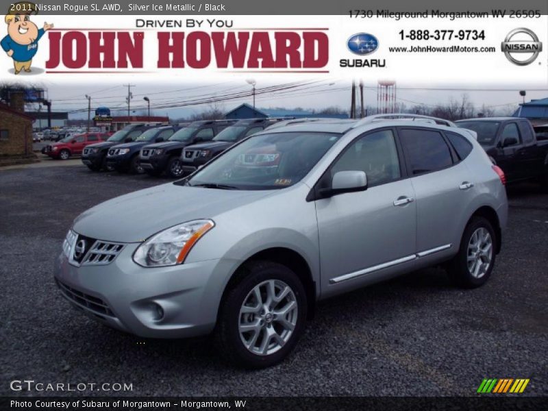 Silver Ice Metallic / Black 2011 Nissan Rogue SL AWD