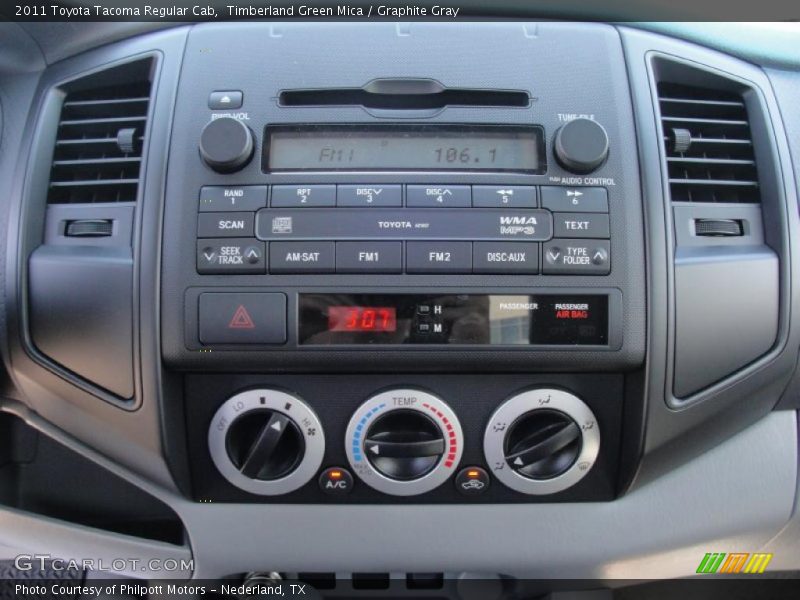 Controls of 2011 Tacoma Regular Cab