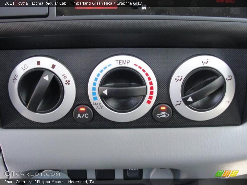 Controls of 2011 Tacoma Regular Cab
