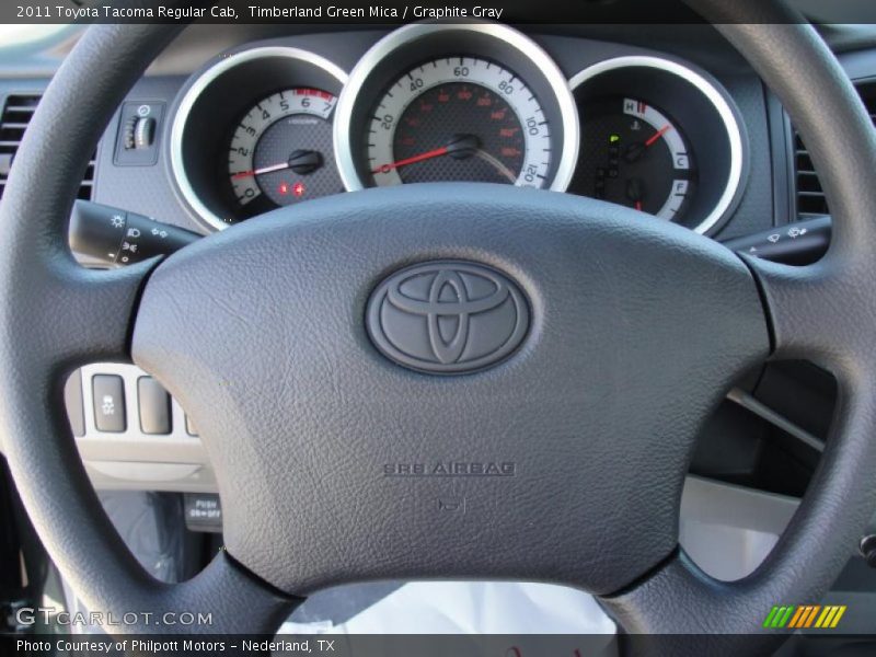 Timberland Green Mica / Graphite Gray 2011 Toyota Tacoma Regular Cab