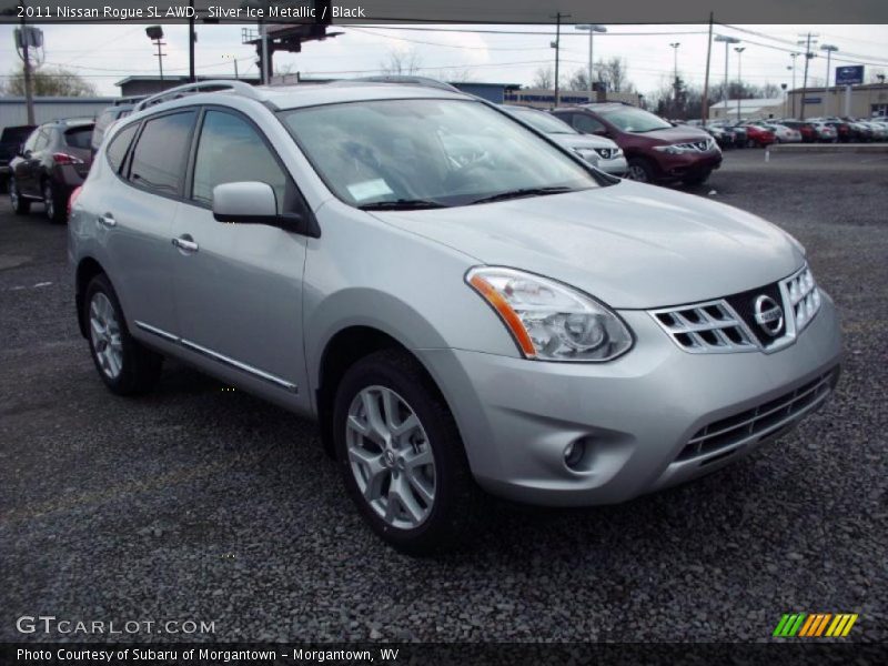Silver Ice Metallic / Black 2011 Nissan Rogue SL AWD