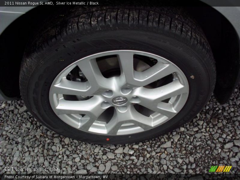 Silver Ice Metallic / Black 2011 Nissan Rogue SL AWD