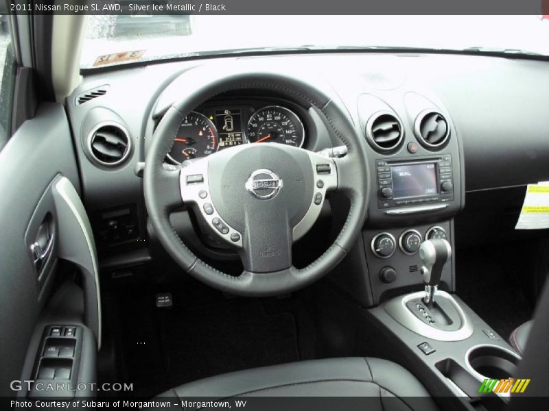 Silver Ice Metallic / Black 2011 Nissan Rogue SL AWD