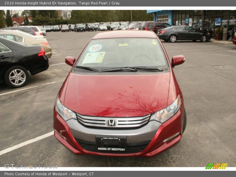 Tango Red Pearl / Gray 2010 Honda Insight Hybrid EX Navigation