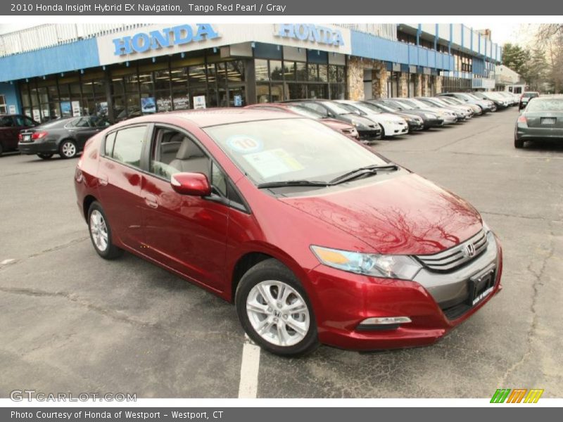 Tango Red Pearl / Gray 2010 Honda Insight Hybrid EX Navigation