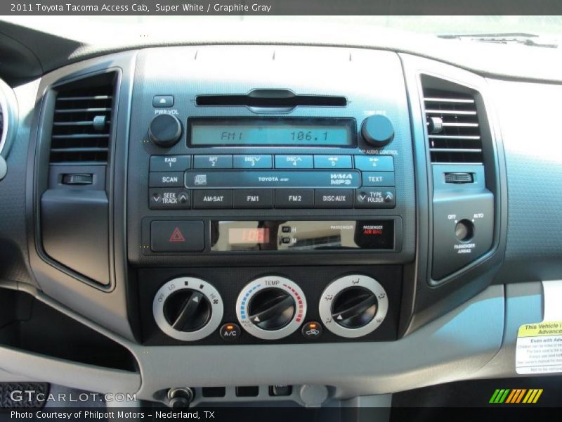 Super White / Graphite Gray 2011 Toyota Tacoma Access Cab