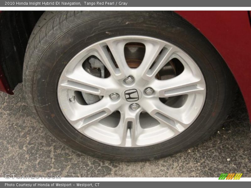 Tango Red Pearl / Gray 2010 Honda Insight Hybrid EX Navigation