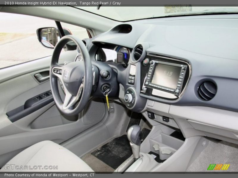 Tango Red Pearl / Gray 2010 Honda Insight Hybrid EX Navigation