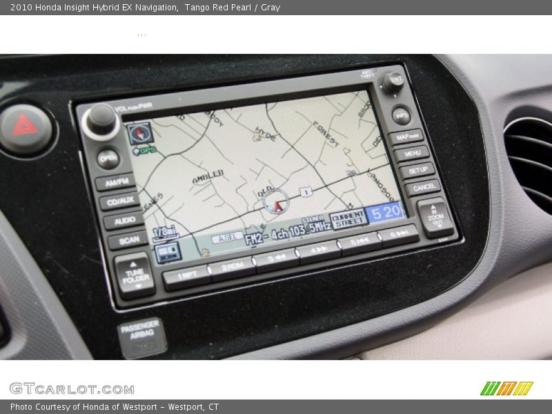 Navigation of 2010 Insight Hybrid EX Navigation