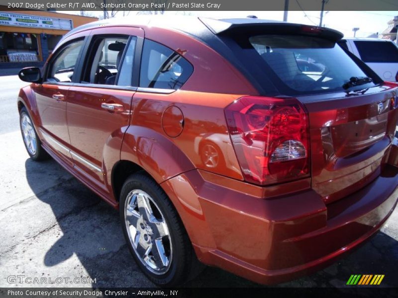 Sunburst Orange Pearl / Pastel Slate Gray 2007 Dodge Caliber R/T AWD