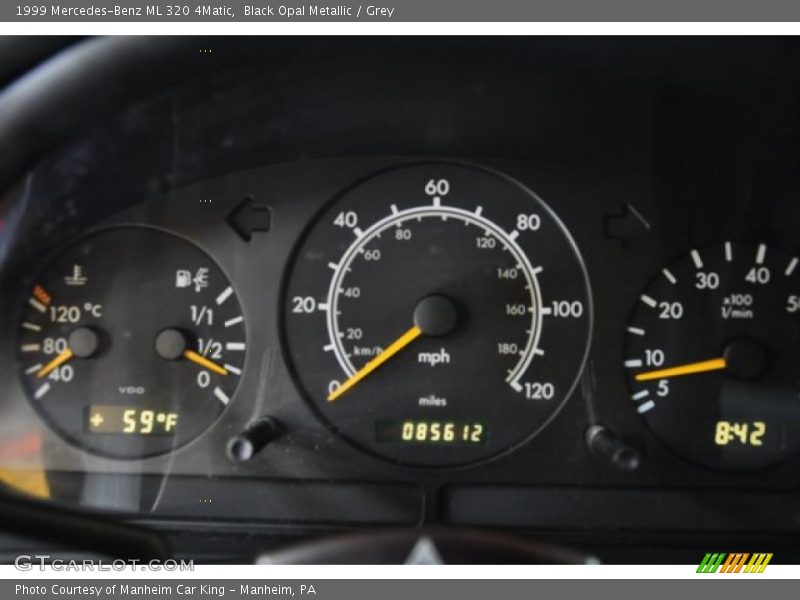 Black Opal Metallic / Grey 1999 Mercedes-Benz ML 320 4Matic
