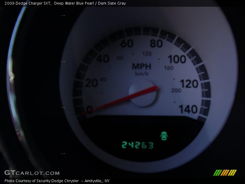 Deep Water Blue Pearl / Dark Slate Gray 2009 Dodge Charger SXT