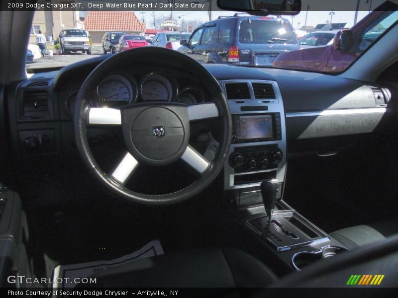 Deep Water Blue Pearl / Dark Slate Gray 2009 Dodge Charger SXT