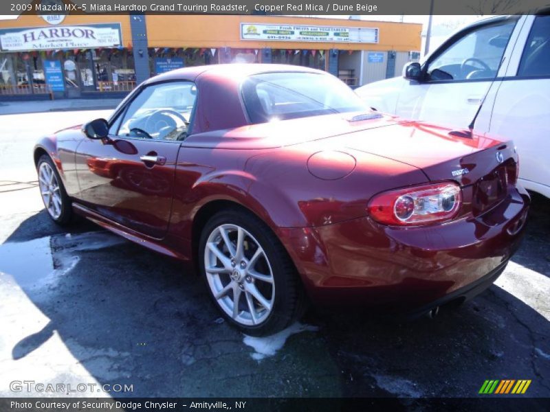 Copper Red Mica / Dune Beige 2009 Mazda MX-5 Miata Hardtop Grand Touring Roadster