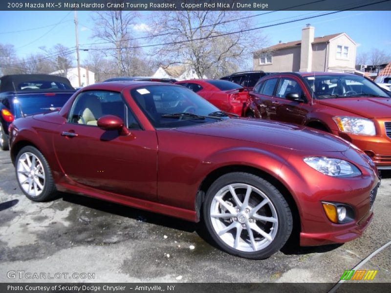 Copper Red Mica / Dune Beige 2009 Mazda MX-5 Miata Hardtop Grand Touring Roadster