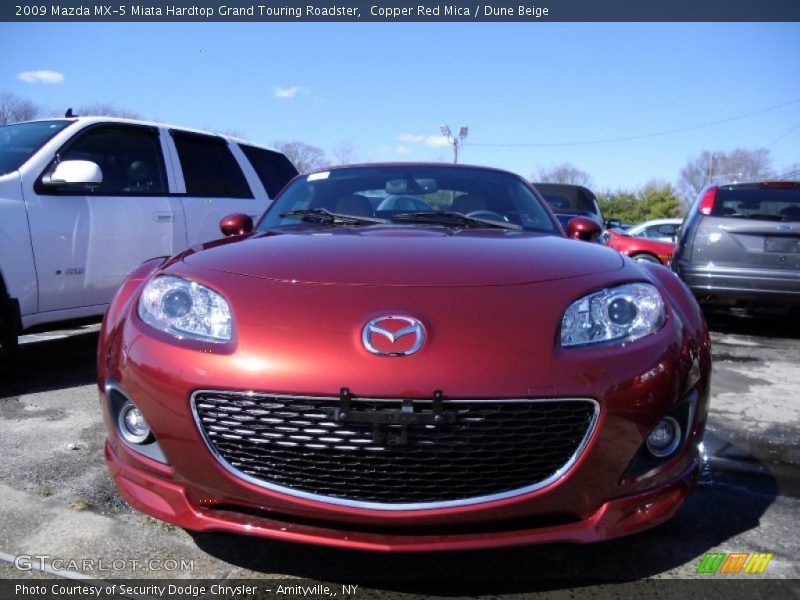 Copper Red Mica / Dune Beige 2009 Mazda MX-5 Miata Hardtop Grand Touring Roadster