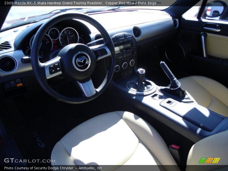 Copper Red Mica / Dune Beige 2009 Mazda MX-5 Miata Hardtop Grand Touring Roadster